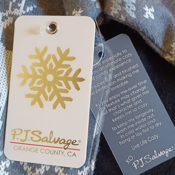 NEW! P.J. Salvage Fair Isle Print Knit Lounge Long Sleeve Top Size XL - Picture 7 of 10
